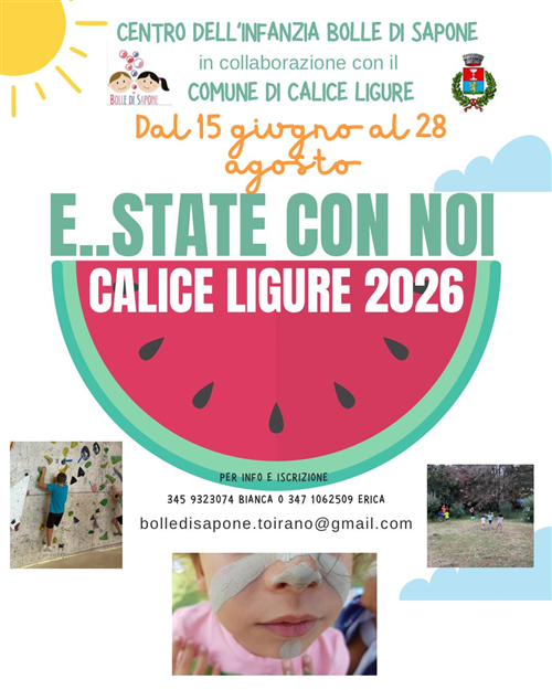 CENTRO ESTIVO "E..STATE CON NOI" 2026 - Apertura iscrizioni